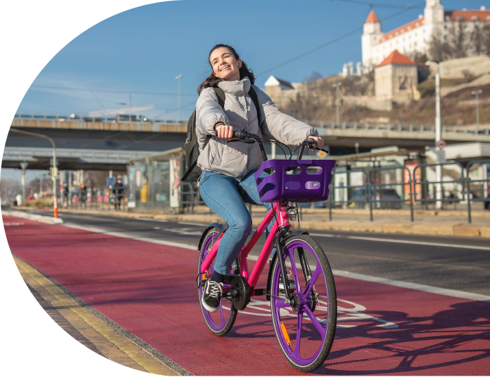 Rekola Bikesharing - česká růžová sdílená kola